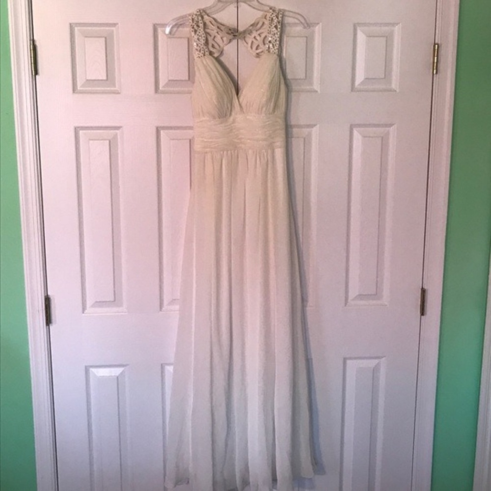 White Betsy & Adam Prom Dress